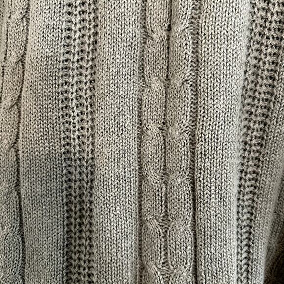 VTG BOSTON TRADERS Cable Knit Cotton Blend Grandpa Sweater Size L Indie Eclectic - Picture 5 of 11